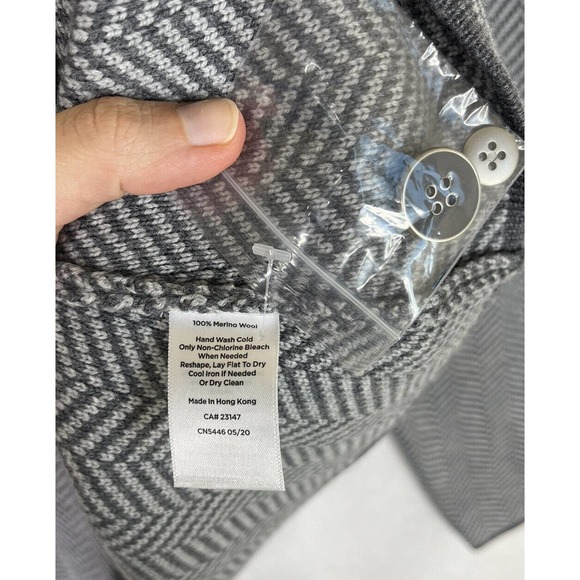 Talbots Plus Petite 3X Pure 100% Merino Wool Sweater Blazer Jacket - Picture 6 of 6